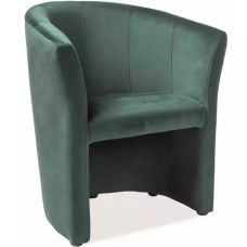 Fotel welurowy zielony Wenge Bluvel 78 Signal