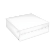 Pudełka na tort papierowe białe kwadratowe 32 x 32 x 10 cm 50 sztuk
