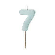 Świeczka Urodzinowa Cyfra 7 Jasnoniebieska 5.5 cm
