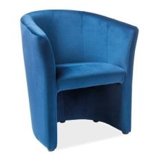 Fotel Velvet granatowy 67 cm Wenge Lux Bluvel86 Signal