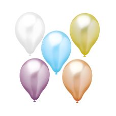 Balony lateksowe Pearlly mix kolory 25 cm średnica 10 sztuk opakowanie