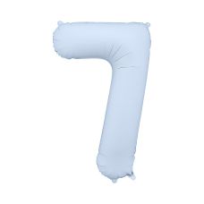 Balon Foliowy Cyfra 7 Mglisty Niebieski 86cm