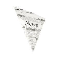 Torebki papierowe rożki Newsprint 32,5 x 23 x 23 cm 250g 1000 sztuk