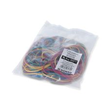 Gumki recepturki DONAU, mix kolorów, elastyczne, opakowanie 100g