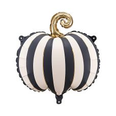Balon foliowy Dynia w paski, 39x38 cm, mix