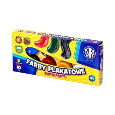 Farby Plakatowe Szkolne Astra Zestaw 8 Kolorów 10ml