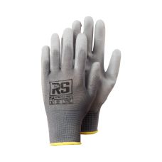 Rękawice dziane RS ULTRA TEC GREY, nylonowe z PU, rozmiar 6, szare