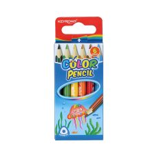 Kredki ołówkowe KEYROAD Mini trójkątne mix kolorów 1 sztuka