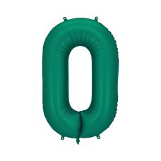Balon Foliowy Cyfra 0 Butelkowa Zieleń 86cm
