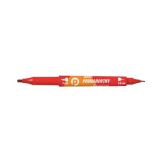 Marker permanentny Tetis premium 2-końcówki czerwony 2