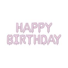 Balon Foliowy Happy Birthday Fioletowy Matowy 340x35 cm
