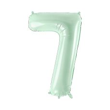 Balon Foliowy Cyfra 7 Zielony Pastelowy 72cm