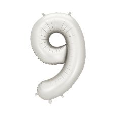 Balon foliowy Cyfra "9" srebrny 86cm