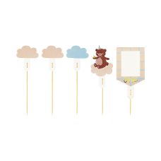 Toppery na Tort Miś Mix Wzorów 12-14 cm (5 szt.)