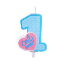 Świeczka Urodzinowa Błękitna Only One 8 cm
