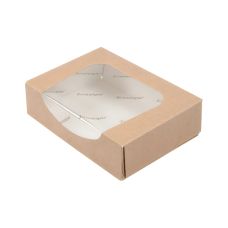 Pudełko z okienkiem papierowe 17,5 x 12 x 4,5 cm 50 sztuk do cateringu i eventów