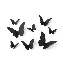 Dekoracja papierowa Ćmy czarna 6-12cm (30 szt.)