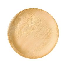 Talerz papierowy z liści palmowych okrągły 23 x 2,5 cm 6 sztuk