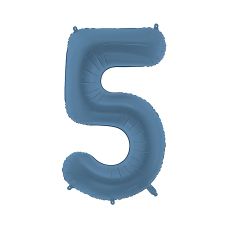 Balon Foliowy Cyfra 5 Granatowy 86cm