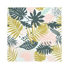 Serwetki papierowe Aloha z nadrukiem liści 33x33cm 20 sztuk