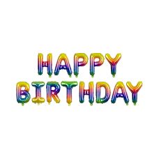 Balon Foliowy Happy Birthday Tęczowy 340x35cm Dekoracyjny