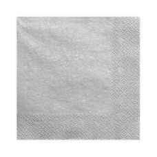 Serwetki Trójwarstwowe Srebrne Metalizowane 40x40 cm (20 sztuk)