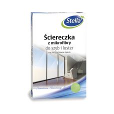 Ściereczka z mikrofibry STELLA do szyb i luster zielona 1 sztuka