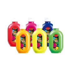 Farba plakatowa KEYROAD neonowa w żywych kolorach 300ml butelka mix 12 kolorów