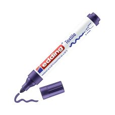 Marker tekstylny Edding E-4500, pisak 2-3 mm, fioletowy do tkanin