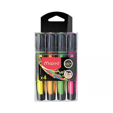 Zakreślacze Fluo Peps Max mix kolorów 4 sztuki etui