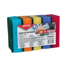 Gąbka do zmywania OFFICE PRODUCTS Maxi Premium mix kolorów 5 szt.
