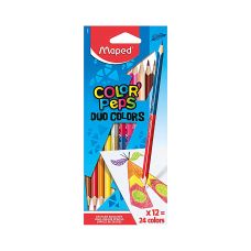 Kredki dwustronne Maped Color Peps Duo 12 sztuk (24 kolory)