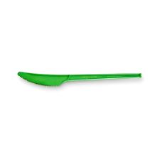 Noże jednorazowe CPLA zielone 15,5 cm 50 sztuk do gastronomii